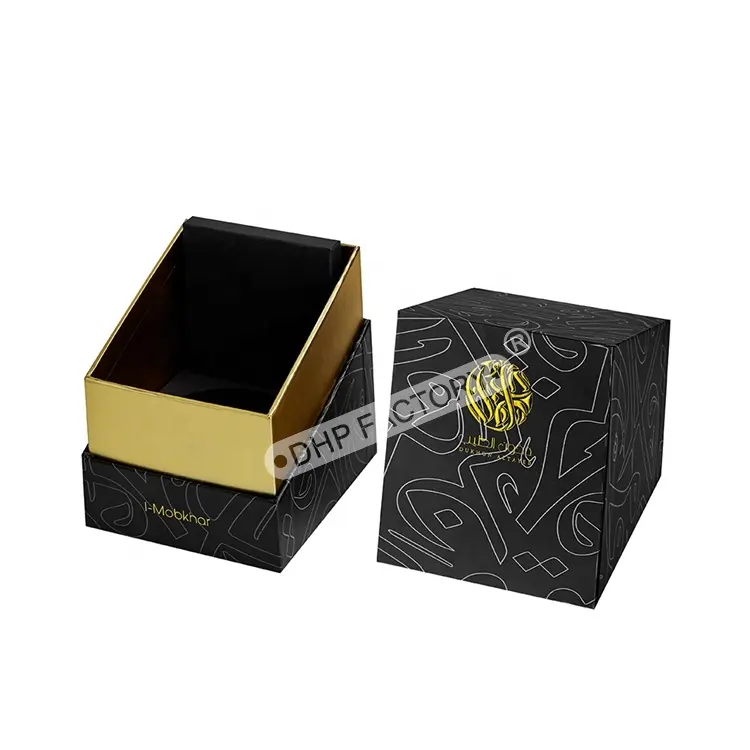 Guter Preis Luxus Custom V Groove Mattschwarz Goldfolie Stempel Logo Honig Glasflasche Geschenk Starre Karton Verpackungs boxen