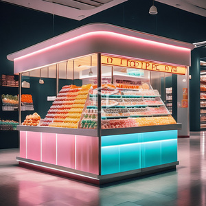 Grosir Bespoke eceran kios permen kustom Mall kios permen warna-warni kios permen untuk Mall - Product Image 2