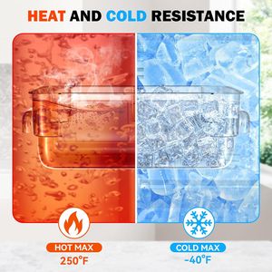 Keuken Warm En Koud <span class=keywords><strong>Nsf</strong></span> Commerciële Vierkante Voedselopslagcontainers Doorzichtige Voedselcontainer - Product Image 6