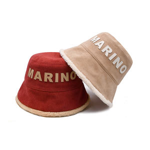 Wholesale Design Your Own Logo Adult Reversible <b>Bucket</b> Cap <b>Women</b> Corduroy <b>Bucket</b> <b>Hat</b> Custom - Product Image 2
