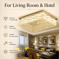 JYLIGHTING Vente en gros de luminaires de plafond en cristal LED personnalisés de style nordique pour mariage, hôtel, décoration de salon de luxe
