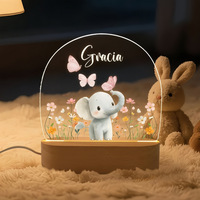 Veilleuse LED 3D en acrylique personnalisée pour propriétaires de magasins de bébés et d'enfants Neonawall, alimentée par USB, pour chambre d'enfant, cadeau d'anniversaire, décoration