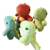 Jouets Songshan en gros, personnalisés, 12 cm, dinosaure en coton, mignon, pelucheux, dessin animé, accessoire de sac à dos, porte-clés animal en peluche