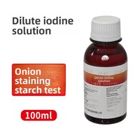 Iodine Solution 100ml / 250ml / 500ml for Junior High School Starch Biological Experiment, Onion Epidermis Staining Experiment,