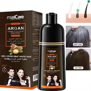 Tinte Permanente para el Cabello Maxcare Ginseng, Envío Rápido, Fabricación OEM, Venta al por Mayor, Crema Capilar Herbal Mágica de Color Negro Rápido que Cubre las Canas - Product Image 2