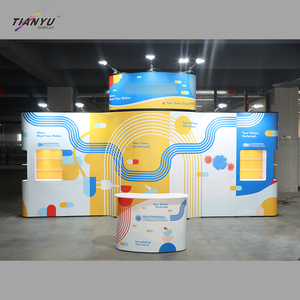Mur d'Exposition Portable <span class=keywords><strong>Pop</strong></span>-Up avec Éclairage LED, Stand d'Exposition Magnétique <span class=keywords><strong>Pop</strong></span>-Up avec Étagères 10x10 - Product Image 3