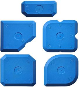 5PCS Professional Blue Yellow Silicone Grout Joint Smoother Scraper Set with Transparent Plastic Box - Product Image 6