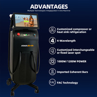 Machine d'épilation au laser à diode 4K 1200W Triple Laser avec écran tactile pour usage commercial et domestique Pièces détachées