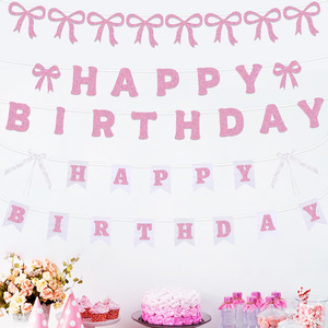 Décorations de fête d'anniversaire sur le thème 'She Is Trying the Knot' pour filles, enterrement de vie de jeune fille, guirlandes suspendues, bannière à nœuds, guirlandes en forme de nœuds - Product Image 1
