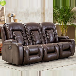 Sillón reclinable <span class=keywords><strong>de</strong></span> <span class=keywords><strong>3</strong></span> <span class=keywords><strong>plazas</strong></span> <span class=keywords><strong>de</strong></span> cuero negro, calidad <span class=keywords><strong>de</strong></span> lujo, hogar inteligente, respaldo alto, Control remoto eléctrico, sofá reclinable, venta para Filipinas - Product Image 4