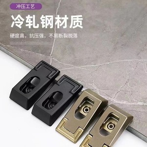 Base de fixation pour tringle de penderie Sofia, finition noir et bronze, matériau de haute qualité pour placard - Product Image 1