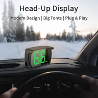 Y03 Head Up Display Speedometer Mobil Universal HUD GPS 2.8 Inci Font Besar Pengukur Kecepatan Digital Jam Elektronik Otomatis