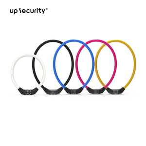 Serrure de vélo pliante en acier PVC à 4 chiffres, serrure de scooter à combinaison réinitialisable pour vélo de couleur, serrure de vélo, câble, chaîne, <span class=keywords><strong>cadenas</strong></span> - Product Image 4