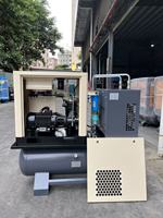 Compresseur à vis monophasé à entraînement direct PM VSD à refroidissement par air 3,7-7,5 kW 5-10 CV avec sécheur d'air et réservoir 220 V 50 Hz 60 Hz 1PH