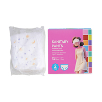 Vente en Gros en Stock, Lot de 2 Pièces/Paquet, 40 Paquets/Boîte, Culottes Menstruelles pour Adultes, Super Douces et Absorbantes, Sous-vêtements Sanitaires Féminins