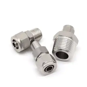 304 1/8 inch Pneumatic Stainless Steel Pipe Fitting Racores De Tubos De Acero Inoxidable 1/8'' Hydraulic Male Connector Union