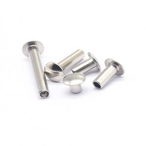 Rivets semi-tubulaires en acier inoxydable, tailles personnalisables, norme ISO, finition brillante, marque Saitong, pour quincaillerie de meubles et de portes - Product Image 2