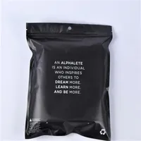 Logo personnalisé clair givré emballage de vêtements refermable sacs noirs à fermeture éclair sac à fermeture éclair pour boutique