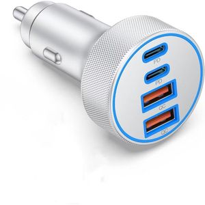 ที่ชาร์จในรถยนต์ 1 ถึง 4 ช่อง ชาร์จเร็ว รองรับ QC3.0 และ PD30W พอร์ต USB-C พร้อมไฟหลากสี สำหรับใช้ในรถยนต์ - Product Image 2