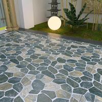 Carreaux de sol extérieurs en céramique vitrifiée, aspect pierre rustique mate, haute qualité, 600x600mm, épaisseur 12mm, antidérapants, antibactériens