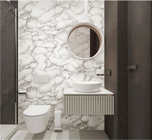 Rifornimento della fabbrica a buon mercato marmo bianco nero mobili carta da parati decorazione domestica adesivo da <span class=keywords><strong>parete</strong></span> - Product Image 1