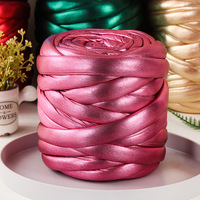 2cm 300/500g Yarn Craftsman Shine Metallic Colors Giant Polyester Iceland Core Spun Yarn Chunky DIY Tube T-shirt Yarn