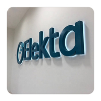 Letrero Luminoso Personalizado para Exteriores con Letras de Acrílico y Metal Iluminadas con LED 3D, Nombre de Tienda Comercial, Logotipo de Marca de Empresa