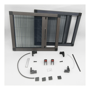Pantalla de puerta deslizante plisada retráctil de diseño moderno, pantalla de insectos Plisse de poliéster <span class=keywords><strong>para</strong></span> mosquitera de baño - Product Image 6