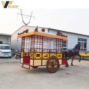 Fabricant chinois de chariots à chevaux en bois de style ancien à vendre / Chariot à chevaux royal de style chinois le plus récent - Product Image 2