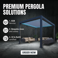 Pérgola de Aluminio Motorizada Personalizada con Control por Aplicación - Gazebo Moderno de Lujo para Terraza y Jardín para Uso en Exteriores