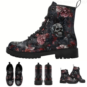 Bottes gothiques Martin personnalisables de haute qualité, impression de logo, vente directe usine B2B, décontractées, pour la marche et le sport 058-6-26007173-007 - Product Image 3