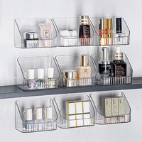 Étagère de rangement rectangulaire transparente en PET pour cosmétiques, accessoires de bureau et salle de bain, capacité 3,6 L, modèle 2025