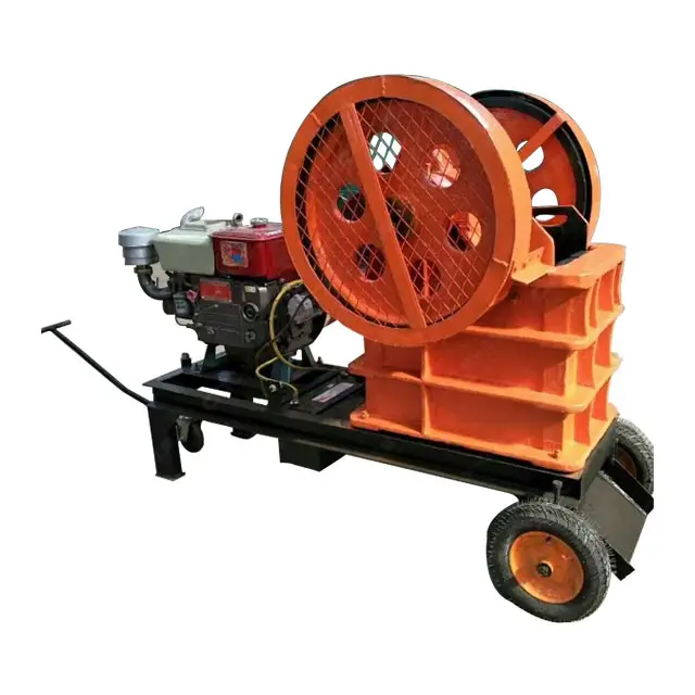 1-3 Tons/Hr mini portable diesel concrete rock jaw crusher price for sale