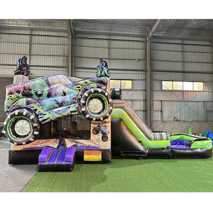 Gran Castillo Hinchable Combo Dmuchaniec <span class=keywords><strong>Grave</strong></span> <span class=keywords><strong>Digger</strong></span> Monster Truck Bounce House - Product Image 1