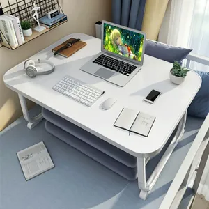 Bàn giường máy tính xách tay Bàn học bàn gấp màu đen có thể gập lại máy tính xách tay đứng thương mại đồ nội thất bàn máy tính văn phòng nhà