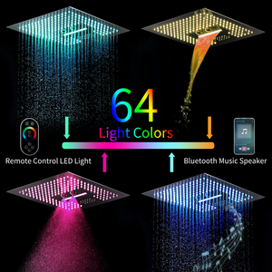 Soffitto incorporato pioggia cascata nebbia <span class=keywords><strong>doccia</strong></span> 16 pollici LED soffione musica altoparlante <span class=keywords><strong>termostatico</strong></span> <span class=keywords><strong>doccia</strong></span> rubinetto <span class=keywords><strong>doccia</strong></span> - Product Image 3