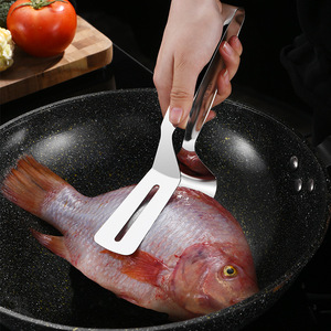 Red Gate Tower 2 en 1, spatule en acier inoxydable, pinces pour steak, poisson, friture, barbecue, outil de cuisine, design minimaliste - Product Image 2