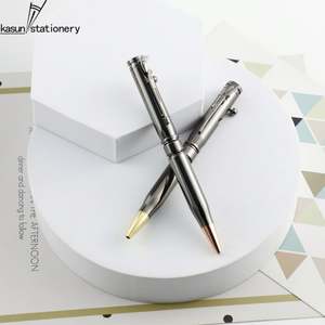 Nouveau design créatif : Stylo pistolet à action à ressort en forme de balle avec clip en métal motif fusil et logo personnalisé, idéal pour cadeau d'affaires - Product Image 4