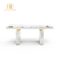 Bureau de direction de luxe en marbre blanc, design italien tendance, nouvelle collection 2026