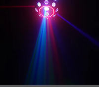 Projecteur professionnel 150W 8-en-1 à tête mobile Bee Eye DMX512 avec faisceau laser RGB et stroboscope pour DJ, discothèque, soirée, KTV