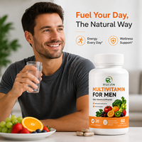 Capsules de multivitamines pour hommes OEM, vitamines, minéraux, palmier nain, lycopène, immunité, énergie, complément alimentaire en marque privée, 60 capsules