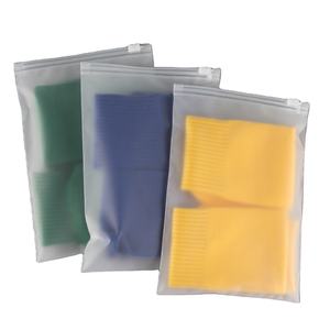 Logo impression personnalisation plastique réutilisable curseur fermeture éclair ziplock sacs d'emballage poly refermable sacs pour vêtements vêtements - Product Image 5