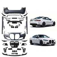 Paket Konversi Body Kit Narrow Body dengan Bumper Depan Belakang, Side Skirt, dan Grille untuk BMW Seri 4 G22 G23 2021-2025 Upgrade ke Gaya M4