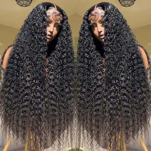 <span class=keywords><strong>Perruque</strong></span> Vierge Crépue Bouclée Couleur Naturelle, <span class=keywords><strong>Perruque</strong></span> Frontale 13x4 HD en Dentelle de Cheveux Humains pour Femmes Noires, Pré-Épilée, Double Tirage, Vente en Gros - Product Image 3