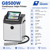 Imprimante jet d'encre continu (CIJ) OMA G8500W à encre blanche, codeur à petits caractères, machine de codage de date, imprimante de date d'expiration pour câbles