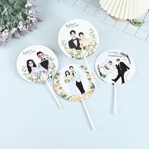 Éventails à main en plastique personnalisés avec logo imprimé, imperméables, pour mariage, souvenirs promotionnels - Product Image 3