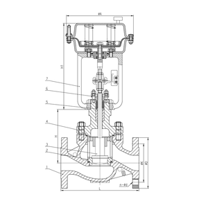 Van điều khiển khí nén dẫn hướng bằng lồng, thép <span class=keywords><strong>WCB</strong></span>/thép không gỉ, kích thước 3/4-16 inch, kiểu châm cân bằng, van điều khiển hơi nước áp suất cao, OEM - Product Image 2
