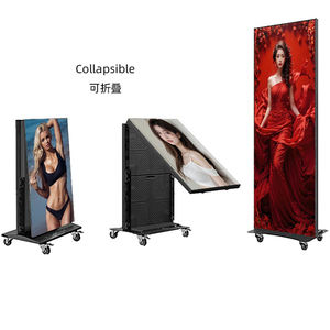 Support de sol d'affichage pour centre commercial, réglable en hauteur, portable, LED, intérieur, contrôle par application WIFI, résolution personnalisée 1920x640mm - Product Image 3