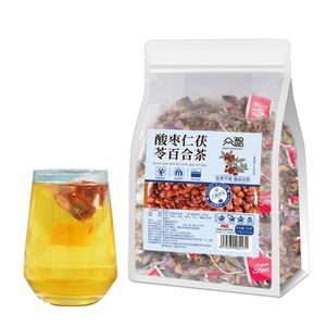 Tisane OEM en marque blanche aux graines de Ziziphus et Poria pour le sommeil, mélange de plantes relaxant et anti-stress, infusion chaude ou froide, vente en gros en vrac - Product Image 1