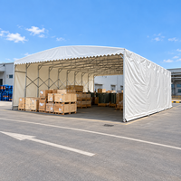 Auvent rétractable en bâche PVC avec structure en acier galvanisé, tente mobile pour entrepôt, restaurant, événements sportifs et extérieurs